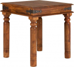 Woodkings&reg; Merlin s&ouml;&ouml;gilaud t&auml;ispuidust roosipuust ehtsast puidust rustikaalne k&ouml;&ouml;gilaud puidust laud s&ouml;&ouml;gitoa m&ouml;&ouml;bel (80 x 80 cm)