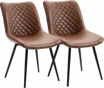 Sepnine S&ouml;&ouml;gitoa toolid 2 k&ouml;&ouml;gitoolist koosnev komplekt Elutoatool Polsterdatud tooli iste valmistatud kunstnahast ja metallist jalad