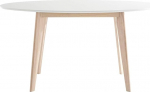 Miliboo Leena ovaalne laud 150 cm valge ja heledast puidust