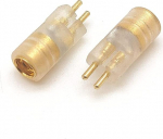 1 paar DIY MMCX to 0.78mm 2-pin adapter konverteerimine k&otilde;rvaklappide pesa 0.78mm MMCX k&otilde;rvaklappide audio liides asendamine &uuml;lekande&uuml;hendus (l&auml;bipaistev sirge)