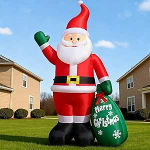 240 cm / 8 ft T&auml;ispuhutav j&otilde;uluvana XXL v&auml;listingimustes kasutamiseks T&auml;ispuhutavad j&otilde;ulud koos integreeritud LED-idega T&auml;ispuhutav &otilde;uekujundus v&auml;litingimustes aias muru ja puhkepidu kaunistamiseks, ilmastikukindel IP44