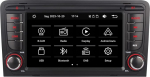 Suure v&otilde;imsusega Audi A3 8P/S3/RS3/Sportback traadita raadio, mis &uuml;hildub Carplay ja Android Car, Mirror Link, puuteekraan, BT, RDS, AM/FM, USB, DSP, Subw, EQ, SWC, 2003-2012.
