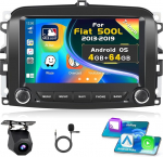 [4G+64G] Inefala Android 15 Autoradio f&uuml;r FIAT 500L 2013-2019 mit Wireless Carplay Android, 7 Zoll Touchscreen Radio mit Navi GPS WiFi RDS/FM Bluetooth EQ SWC R&uuml;ckfahrkamera Mic