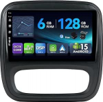 [6G + 128G, Octa-Core] - MSD Autoradio Renault Trafic 3 / Opel Vivaro B (2014-2021) Android 15 GPS navigatsiooniraadio CarPlay Android auto roolijuhtimine DSP DAB tagurduskaamera MIC 2 DIN 9