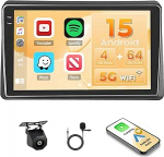 Hikity Android 15 4 + 64G autoraadio Renault Master 2021 jaoks 10-tollise Incell puuteekraaniga, autoraadio 2DIN traadita Carplay Android autoga, FM/RDS raadio, Bluetooth, GPS, WiFi tagurduskaamera +