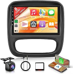 8 s&uuml;damikud 6 + 128G 9-tolline Android autoraadio Renault Trafic Opel Vivaro B Fiat Talento Nissan NV300 juhtmevaba Carplay koos Android Car Mirror Link Bluetooth FM/RDS/EQ/DSP WiFi GPS navigatsioon SWC