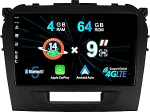 Android 14 Double DIN autoraadio Suzuki Vitara 2014-2022 Kaamera mikrofon [4G + 64G] Toetus roolijuhtimisele Android auto DSP FM AM RDS 4G WiFi DAB Carplay BT5.0 peaosa