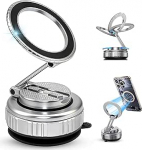 Vaakum mobiiltelefoni hoidja auto Mag Safe Car Mount - 2026 uuendatud magnetiline mobiiltelefoni hoidja auto vaakumiga iminapaga, 360&deg; p&ouml;&ouml;ratav autohoidja iPhone 17/16/15/14/13/12 jaoks