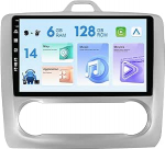 [6G + 128G] Android 14 Double DIN autoraadio Ford Focus Exi 2004-2011 Kaameravaba tugi RDS 4G WiFi DAB Carplay BT5.0 roolijuhtimine RDS 4G WiFi DAB Carplay