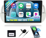 CAMECHO 8-tuumaline 4+64G 9-tolline autoraadio Fiat 500 2007-2015, Android 13 Navi Bluetooth raadio traadita Carplay Android Car WiFi GPS FM/RDS DSP Mirror Link + Canbus IPS puuteekraaniga