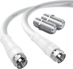 TUOLNK RG6 TV antennikaabel F isendist F isendisse Kiire RG6 koaksiaalkaabel koos F pistikupesadega 75 Ohm, kaablikarbi, Dish TV, satelliitkabel, digitaalne ruuter 49,2 jalga (15 m)