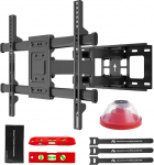 Maclean TV seinakinnitus 32-85-tollistele teleritele | Kallutamine ja p&ouml;&ouml;ramine | Maksimaalne koormus 60 kg | Kaugus seinast 65-390 mm | VESA 200x100-600x400 | OLED QLED LED LCD | Kaasas veev&auml;lja ja kinnitusdetailid