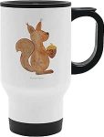 Mr. & Mrs. Panda Thermal Mug Squirrel Christmas Time Gift Cup with Lid Cup to Take Away Happy New Year Winter Motif