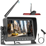 CAMECHO Tagfahrkamera Kabellos Bremslicht Bremsleuchte mit 7 Zoll Monitor f&uuml;r Mercedes Sprinter 2006-2019, Tagfahrkamera Funk IP67 Wasserdicht HD Nachtsicht Weitwinkel 140&deg; Weitwinkel Kamera Drehbar