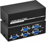 TCNEWCL VGA Splitter Monitori VGA Splitter 1 arvuti 4 monitorile Splitter Box 4 Port VGA Splitter toetab kodu v&otilde;i teatri 200 MHz 1920 x 1440