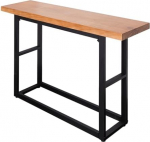 Moderner Konsolentisch mit rechteckiger Basis, Wandfl&auml;chen, Seitenflur, Eingangsbereich, schmaler Konsolentisch, Thekentisch aus Holz, Stehtisch f&uuml;r Kneipenk&uuml;chen, schmaler Sofatisch, Konsol