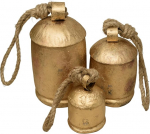 K&auml;sitsi valmistatud Rustic RW rippuvad kellad Vintage Design 3 Pack - Harmony Cow Bells for Happy Christmas Decoration