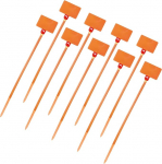 hankekaart Kabeletikettenmarker, Nylon-Kabelbinder, 21,6 cm, beschreibbare, selbstsichernde Drahtetiketten, Kabelbinder f&uuml;r Organisationsmarkierung, Orange, 100 St&uuml;ck