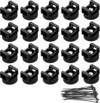 20 magnetilise kaablihoidja pakett, kaablihoidja koos magnetiliste kaablisidemetega, magnetiline kaabliside alus, must kaablihoidja kaablijuhtmete korraldamiseks auto, kontori ja kodu jaoks