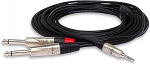 Hosa HMP-006Y REAN 3,5 mm TRS kuni Dual 1/4 tolli TS Pro Stereo Breakout kaabel, 6 jalga