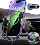 Handyhalterung Auto mit Ladefunktion, [360&deg; Automatische Klemmung] 15W Wireless Charger Auto, Induktive Ladestation Auto Kfz Ladeger&auml;t Zubeh&ouml;r f&uuml;r 4,7"-6,9" Telefon, f&uuml;r iPhone 17 Samsung