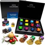 Hallingers Merry Christmas & Good New Year - Spices Christmas Gift Set K&auml;sitsi valmistatud, 12 v&uuml;rtsi (komplekt) - Kingitus suvel ja t&auml;iuslik grillkingitus | New Home Congratulations Friendsheep