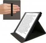 kwmobile H&uuml;lle kompatibel mit Amazon Kindle Scribe (2022/2024) H&uuml;lle - Case mit Schlaufe und St&auml;nder - Galaxie Baum Wiese Blau Grau Schwarz