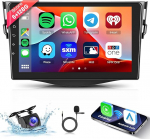 [6G + 128G] 8-tuumaline autoraadio Toyota RAV4 2007-2012, Hodozzy Android autoraadio traadita Carplay Android autoga, 9-tolline puuteekraaniga Bluetooth navigatsioon, WiFi USB, DSP, FM/RDS raadio, tagurdamine