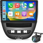Android autoradio Toyota Aygo/Peugeot 107 / Citroen C1 2005-2014, 10-tolline puuteekraan, traadita CarPlay & Android Car, GPS Sat Nav, WiFi, DSP, Bluetooth, FM RDS, tugi AHD kaamera/OBD/DAB