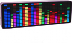 LED Music Voice Spectrum Display, Audio Spectrum Analyzer, Colourful RGB Light Rhythm Analyzer Clock Display, Sound Control Meter for Musicians, 20 Dynamic and 7
