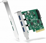 DriverGenius Turbo-X seeria | 10Gbps 3-portiline USB 3.2 Gen 2 PCI Express (PCIe x4/x8/x16 pesa) kontrollerkaart lauaarvutitele - Windows/Linux &uuml;hilduv【Madal- ja standardprofiili kinnitused】
