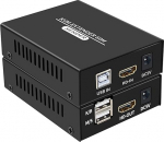 HDMI KVM Extender &uuml;le Cat5e Cat6 1080P HDMI USB KVM Extender Transfer koos Loop Out Support USB klaviatuuri hiire laiendusega
