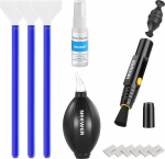 NEEWER 12 in 1 kaamera objektiivi puhastuskomplekt elektroonikale, nutitelefonidele, 1x objektiivipliiats + 1x &otilde;hupuhasti + 1x puhastussprei + 3x 24mm t&auml;isformaadis sensori tampoonid + 6x puhastuslapp, HM-49
