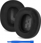 Ersatz-Ohrpolster kompatibel mit JBL Lifestyle E65BTNC, Duet NC, Live 650BTNC/ 660NC Kopfh&ouml;rern, Ohrpolster (Velours/Schwarz)