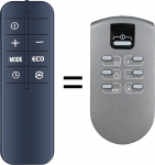 Asenduspult DeLonghi TCH7915 TCH7915ER TCH7090 HFX60V20 keraamilise ventilaatori kaugjuhtimispuldi jaoks (5511410151)