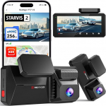 REDTIGER Dual 4K Dash Cam auto 256 GB eMMC-ga, STARVIS 2 IMX678 Dash Cam eesmine tagumine Dual HDR, h&auml;&auml;ljuhtimine, 4-tolline puuteekraan, sisseehitatud 5,8 GHz WiFi, GPS, HDR &ouml;&ouml;n&auml;gemine (F77 V2)