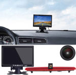 18 mm objektiivi tippkvaliteediga auto kolmas katuse originaal piduritulede tagurduskaamera, asendus VW T5 bussi Transporter Multivan Caravelle Business tagaluugiga 2003-2015 (7-tollise monitoriga)
