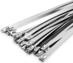 200 roostevabast terasest kaablipaelad, 200 x 7,9 mm, roostevaba metallist kaablipaelad heitgaasirullile, kaabli komplekteerimiseks, aiapidamiseks, fikseeritud tara ja markiisi jaoks.