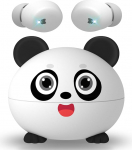 Bluetooth laste k&otilde;rvaklapid, k&otilde;rvaklapid lastele 85 dB helitugevuse piiriga, armas panda v&auml;limus, 30 tundi m&auml;nguaega, Bluetooth 5.3, sisseehitatud mikrofon kooli/tahvelarvuti jaoks