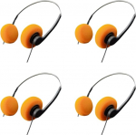 Retro-Over-Ear-Kopfh&ouml;rer, Vintage-Feelings-B&uuml;gel-Kopfh&ouml;rer, Retro-Kopfh&ouml;rer, kerge, Hi-Fi-Stereo-Kopfh&ouml;rer, f&uuml;r die meisten Handys, Wiedergabe, Pevices Kopfh&ouml;rer, Orange, 4 St&uuml;ck