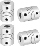 hankekaart Flexible Kupplungen, 6 mm kuni 8 mm, Gelenkverbinder aus Aluminiumlegierung, flexible Wellenkupplungen, Motorkupplung f&uuml;r 3D-Drucker, CNC-Maschine, Motorf&uuml;hrung, DIY-Encoder D25 x L 19 mm