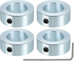 PATIKIL Bore 7/8 "Shaft Collar 1-7/16" OD 9/16" paksus, 4-pack Carbon Steel Landing Claw Wheel Collar koos M6 Grub Screw & Key for Engineering Industry, h&otilde;bedane