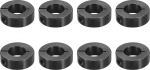 sourcing map 8 St&uuml;ck einteilige Klemmmanschette mit 1,9 cm Bohrung, einteiliger Klemmkragen, 3,8 cm Au&szlig;endurchmesser, 1,27 cm Dicke, schwarzes Oxidstahl-Set, Schraubverschluss-Kragenklemme