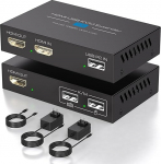 VEDINDUST 120M 400FT HDMI KVM USB Extender RJ45 USB Over Ethernet &uuml;lekanne &uuml;he Cat5e/6/7 Full HD 1080P60Hz Support Loop Out kaudu