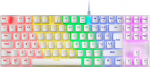 Mars Gaming MK80 White, mehaaniline m&auml;nguklaviatuur TKL FRGB, Antighosting, l&uuml;liti mehaaniline sinine, USA keel