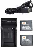 DSTE KLIC-7004 Li-ion aku (2-pakk) ja Micro USB laadija Sobib Kodak EasyShare M2008 PlayFull Dual PlaySport PlayTouch V1253 Zi12 FinePix F100fd nagu Sionyx Aurora SX-50 koos.