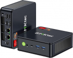 GMKtec AMD Mini PC Ryzen 7 7730U (Beat Ryzen 7 5825U) (8C/16 T4.50GHz), W-11 Pro 16GB RAM + 512G PCIe SSD, Dual NIC LAN 2.5GbE, M5 Ultra Mini Computer, WiFi 6E, USB-C, BT 5.2, DP, HDMI 2.0.
