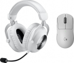 Logitech G PRO X SUPERLIGHT 2 LIGHTSPEED traadita m&auml;nguhiir, USB-C laadimine, PC ja Mac + PRO X 2 LIGHTSPEED traadita m&auml;nguh&auml;&auml;l, 50 mm grafeenk&otilde;rval, PC-le, PS5, valge