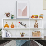 HDANI metallist konsoollaud 3 riiuliga, kitsas diivanilaud, moodne stiil, sobib esikusse, elutuppa, magamistuppa (valge, 160 x 30 x 80 cm)