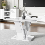 Malvi Mini - Kohvilaud 100 x 70 cm K&otilde;rgus 60 cm - Ristk&uuml;likukujuline kohvilaud - Diivanilaud - Kohvilaud - Elutoa laud Modern - K&otilde;rvallaud V&auml;ike - Valge k&otilde;rgl&auml;ikega